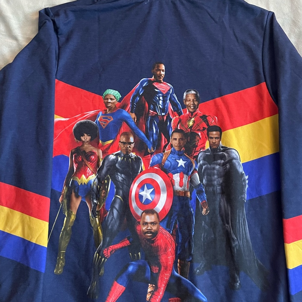 Black Superheroes Hoodie XL